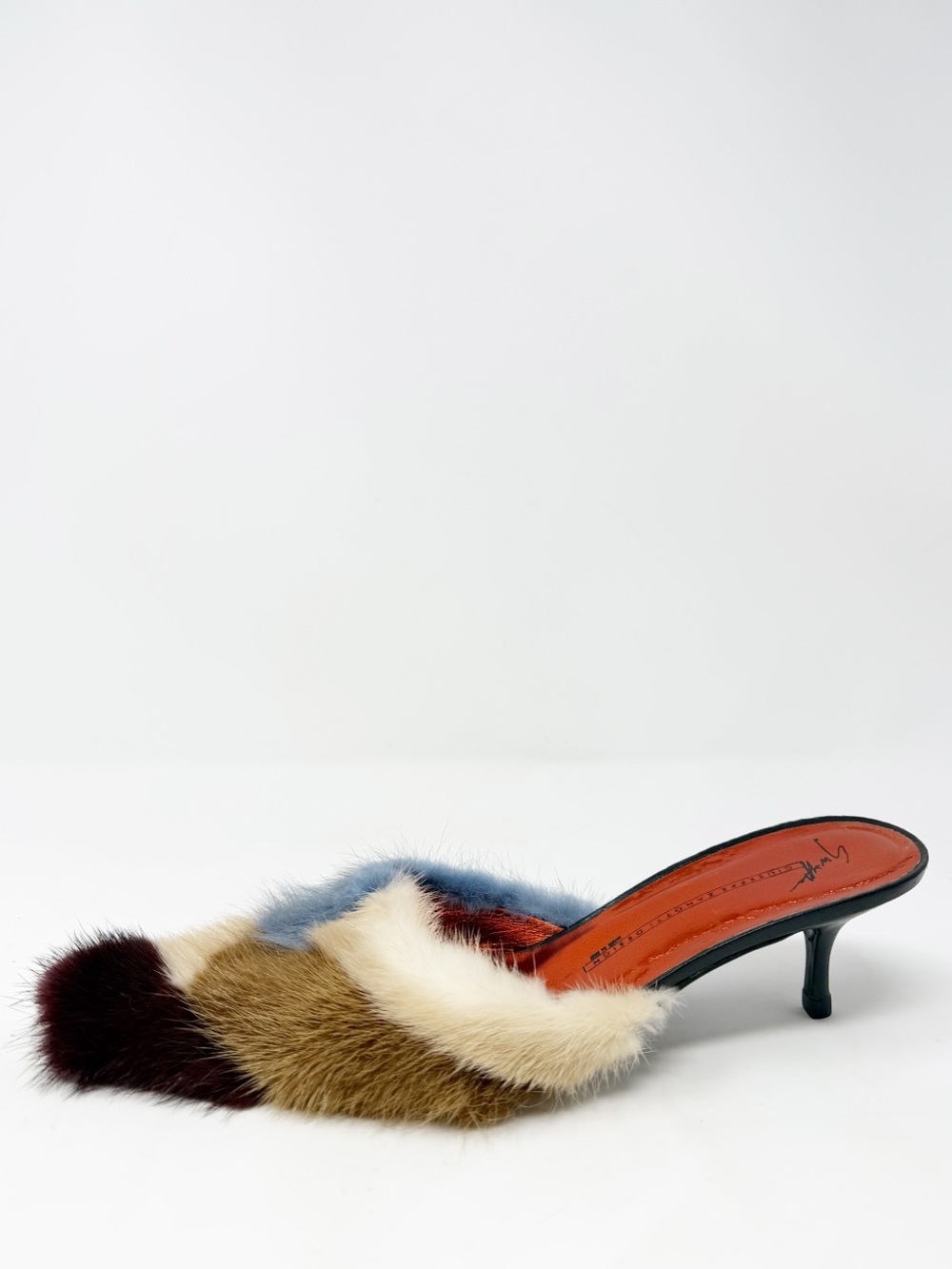 Giuseppe Zanotti Mink Fur Mule Heels Womens Size EU 37 - Picture 9 of 13